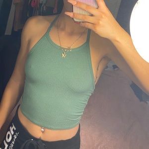 green halter top
